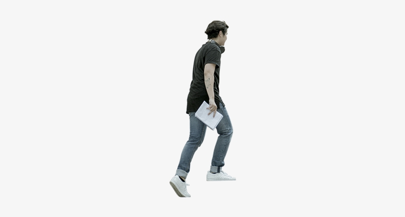 Guy Walking Upstairs Architecture - People Walking Stairs Png, transparent png #18371