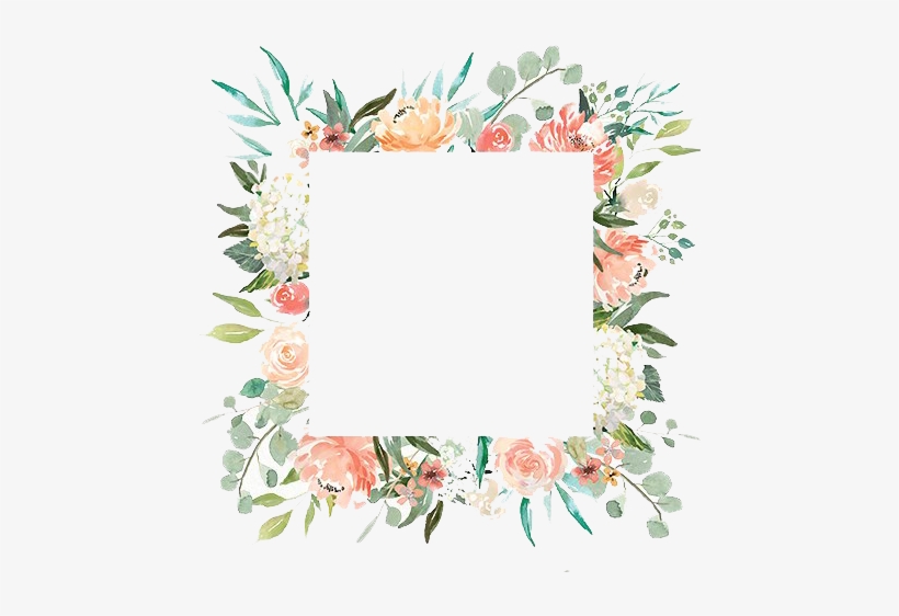 Free Romantic Floral Peoplepng - Watercolor Flower Frame Png, transparent png #18412
