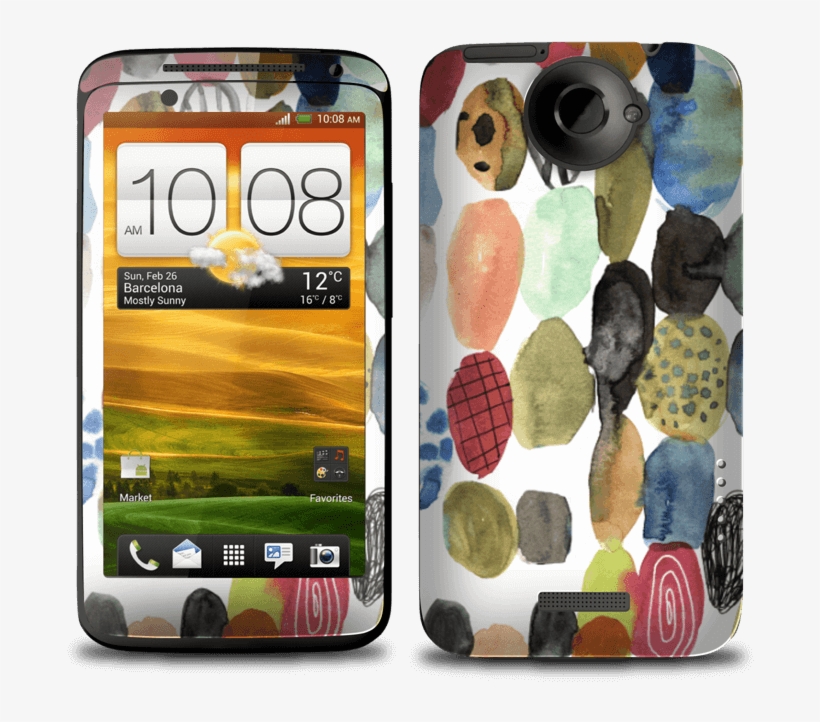 Dots Watercolor - Novelty Protector Case For Htc One X (orange Plaid), transparent png #18525