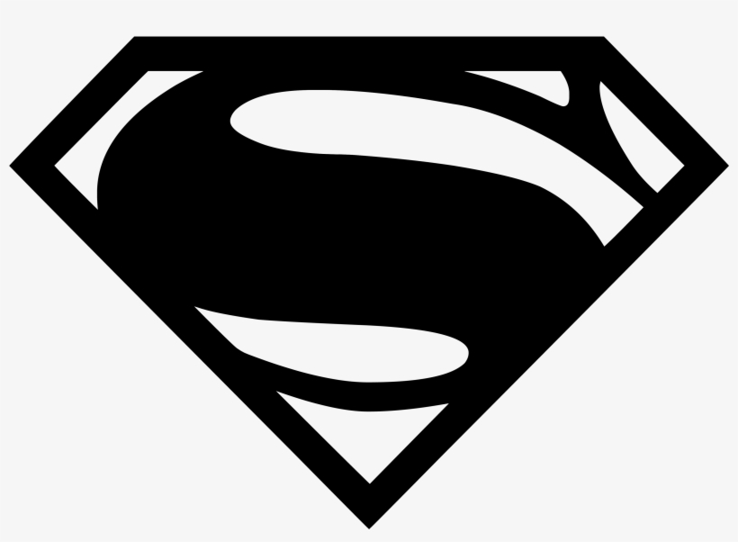 Superman Logo Batman Drawing Clip Art - Superman Logo Black And White, transparent png #18630