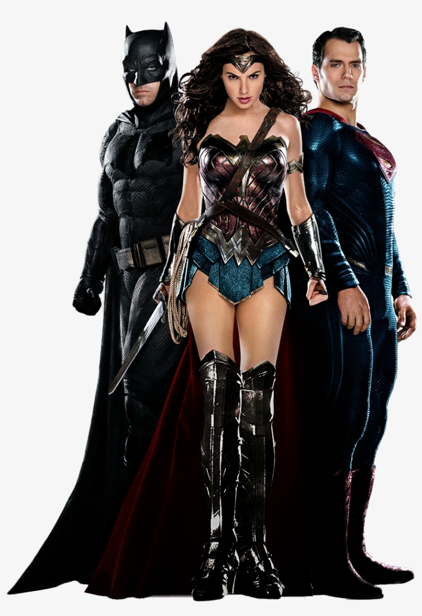 Batman V Superman Trinity - Batman V Superman Wonder Woman Shirt, transparent png #18649