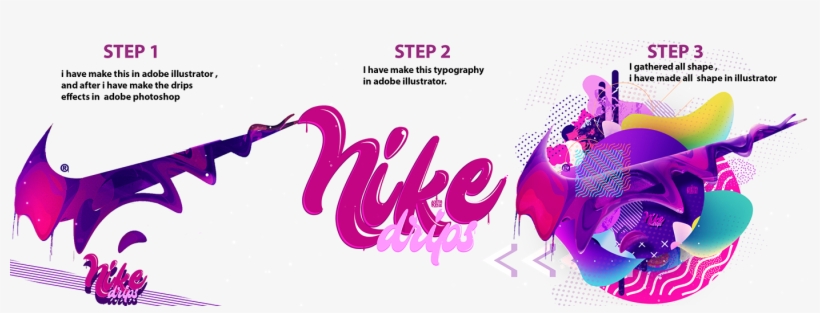 Download Nike Drips On Behance Jpg Library - Library - Free ...