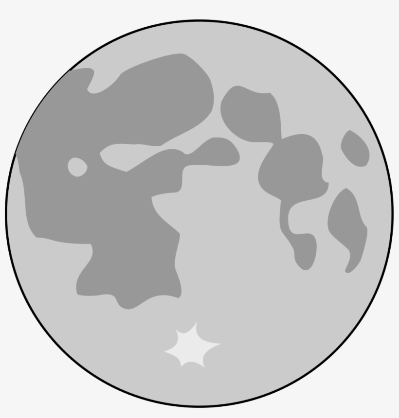 Moon Drawing Png - Black And White Moon Vector, transparent png #19021