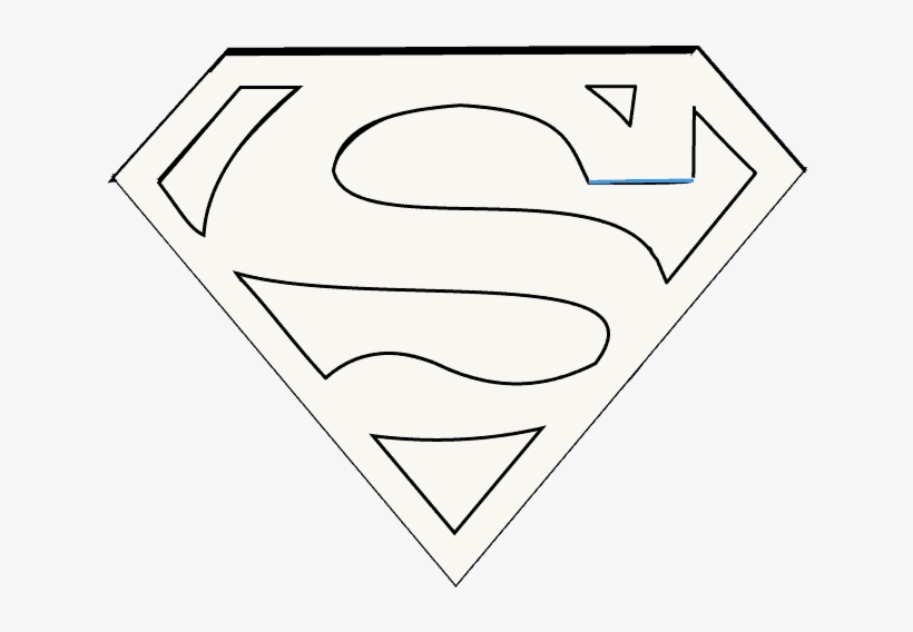 Superman Logo Picture Freeuse Library - Draw A Superman Logo, transparent png #19045