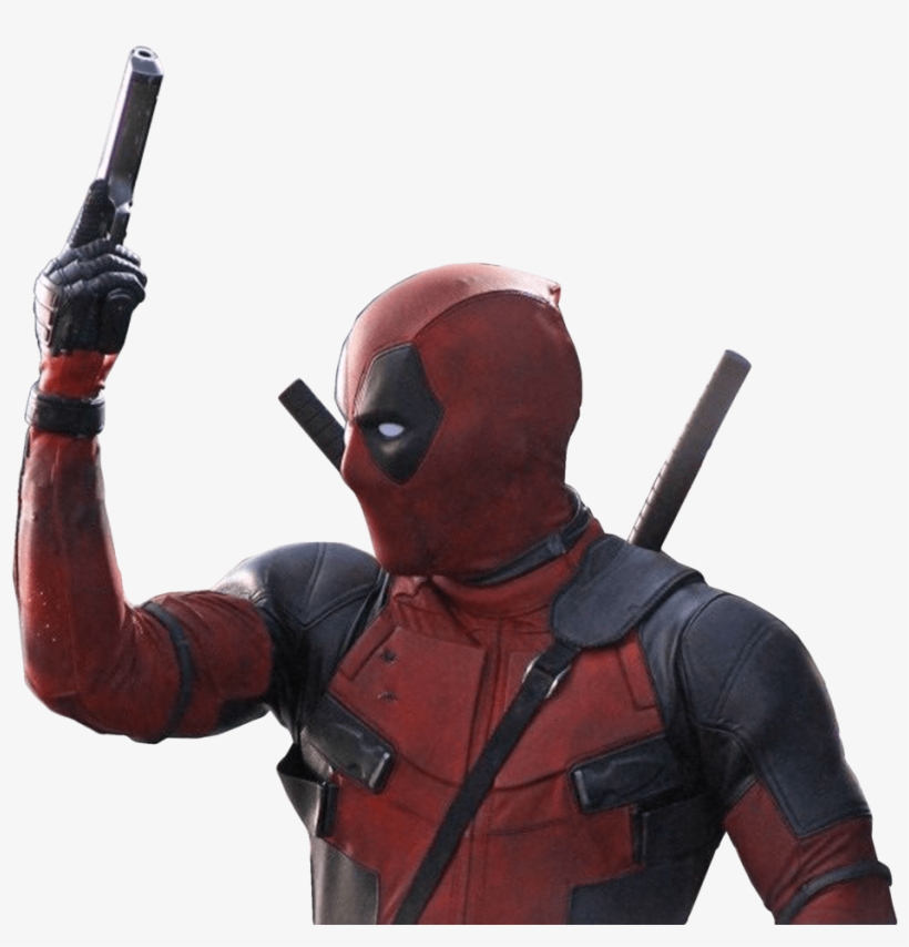 Deadpool Holding Gun - Deadpool Transparent, transparent png #19747