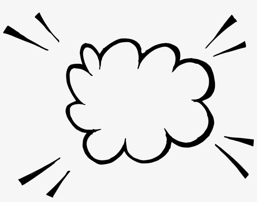 Hand Drawn Comic Speech Bubble Explosion Vector - Burbujas De Comic Png, transparent png #19765