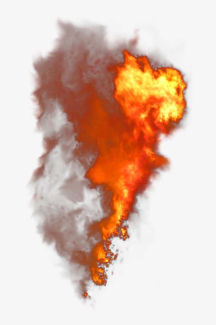 Dreadful Fiery Flames Png Clipart Picture - Fire With Smoke Png, transparent png #19861
