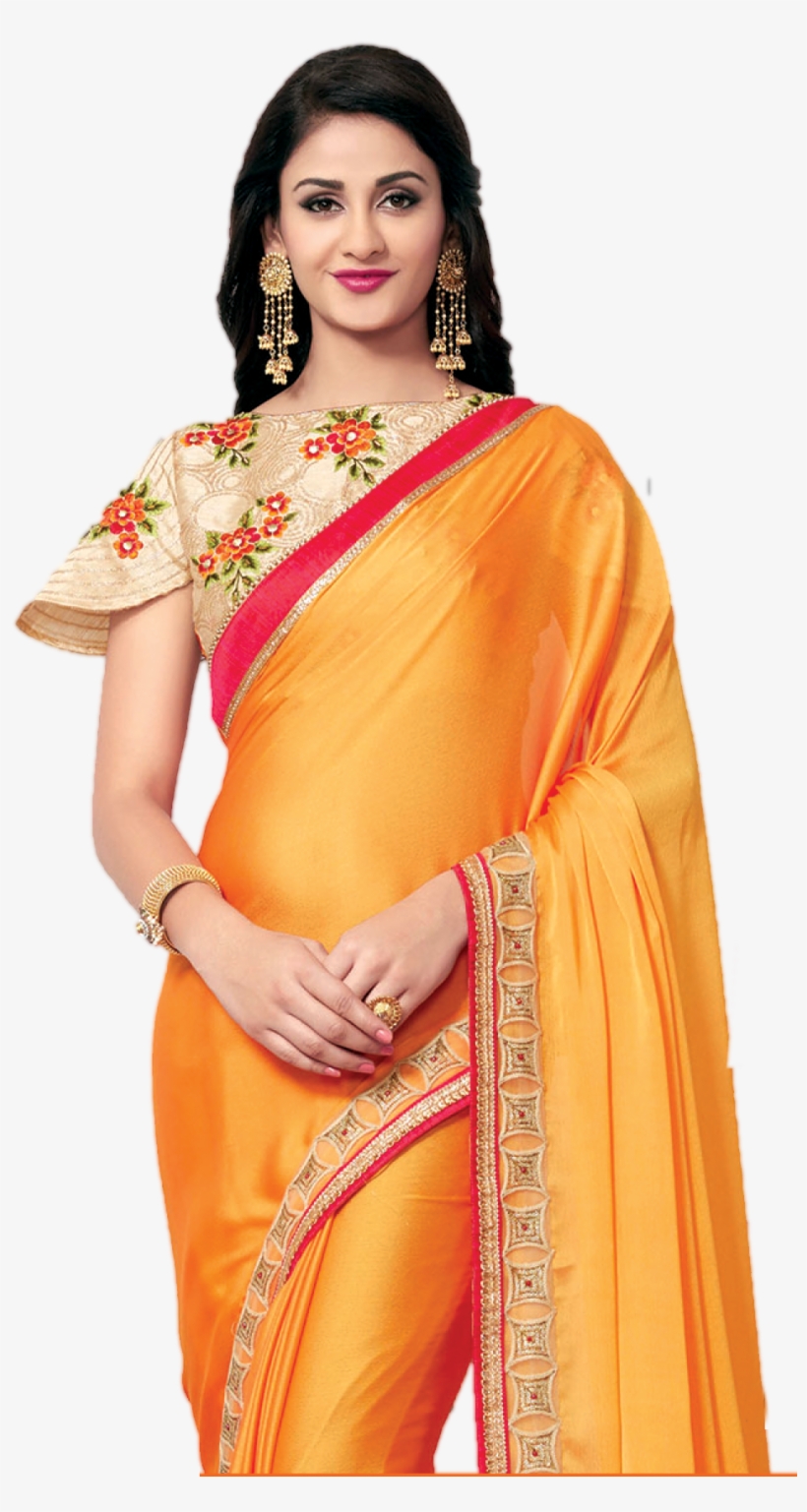 Beautiful Saree Model Png Transparent Image - Craftsvilla Party Wear Saree, transparent png #100138