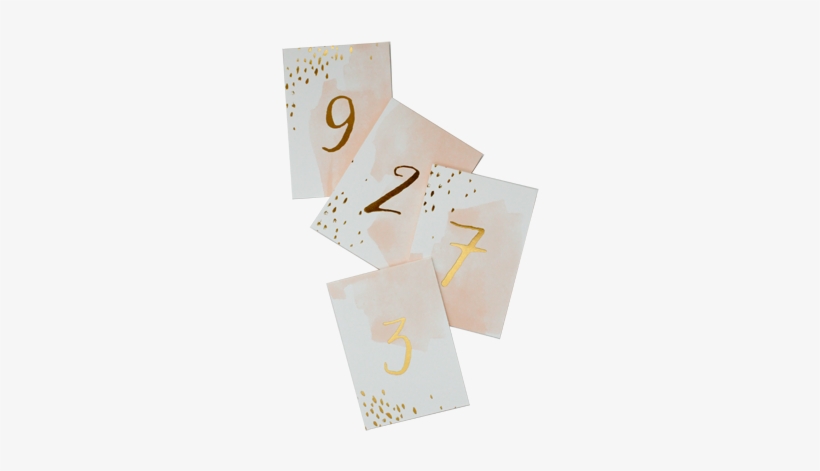 Daydream Peach Watercolor Paper Table Numbers, transparent png #100369