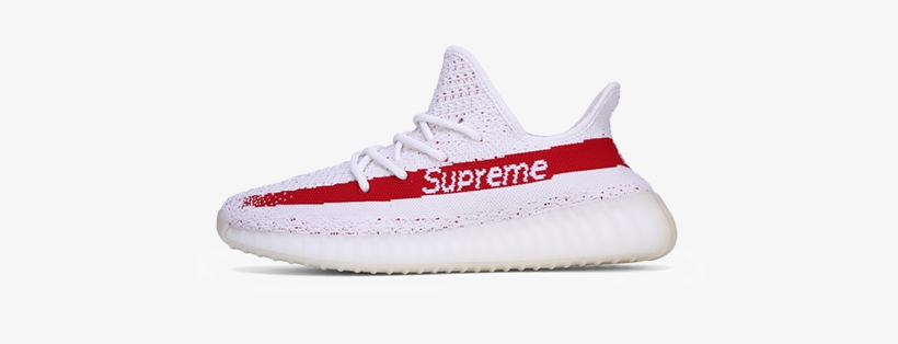 Yeezy Drawing Supreme - Yeezy Boost 350 V2 Supreme White, transparent png #100488