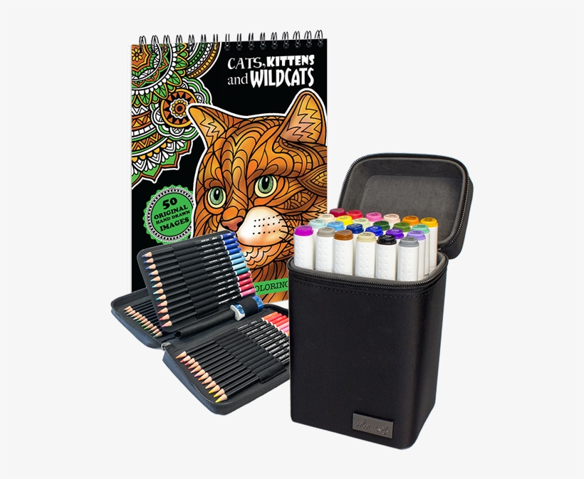 Colorit Pro Bundle - Colorit - Cats Kittens Adult Coloring Book Art Therapy, transparent png #100694