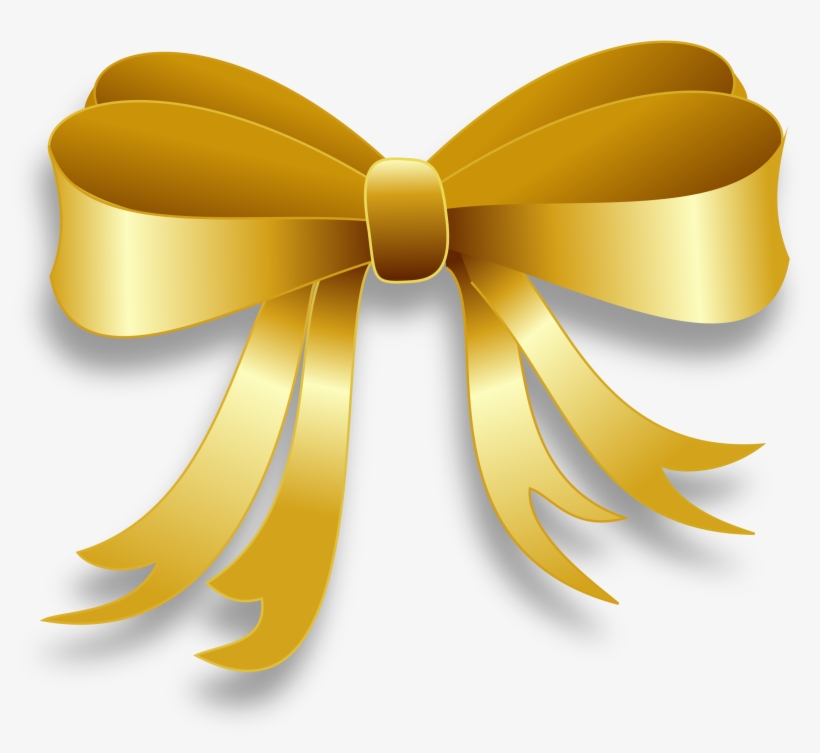 Gold Bow Png, transparent png #101092