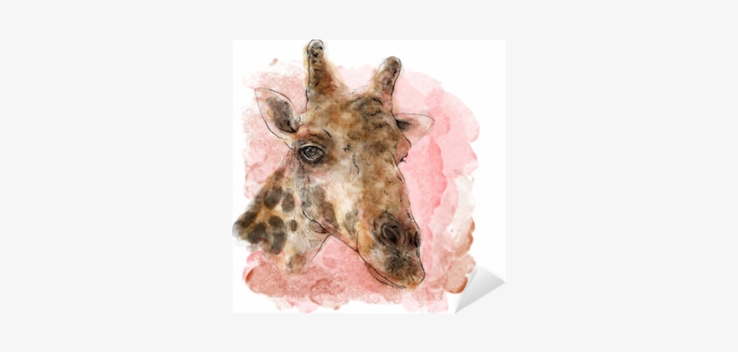 Giraffe On Watercolor Painting Vector Art - Watercolor Painting, transparent png #101140