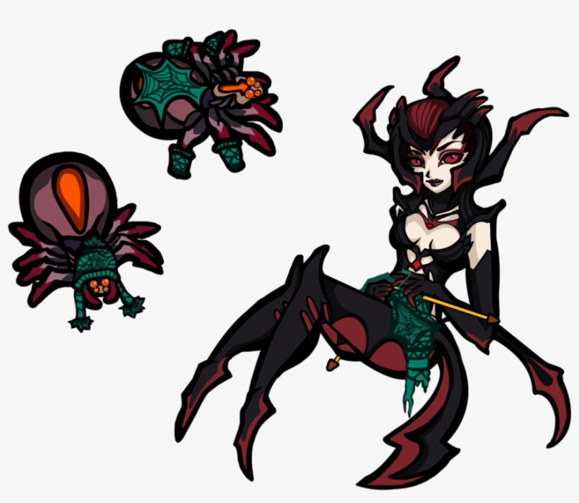 Black And White Library The Knitting Queen By Wuki - Elise The Spider Queen Chibi, transparent png #101657
