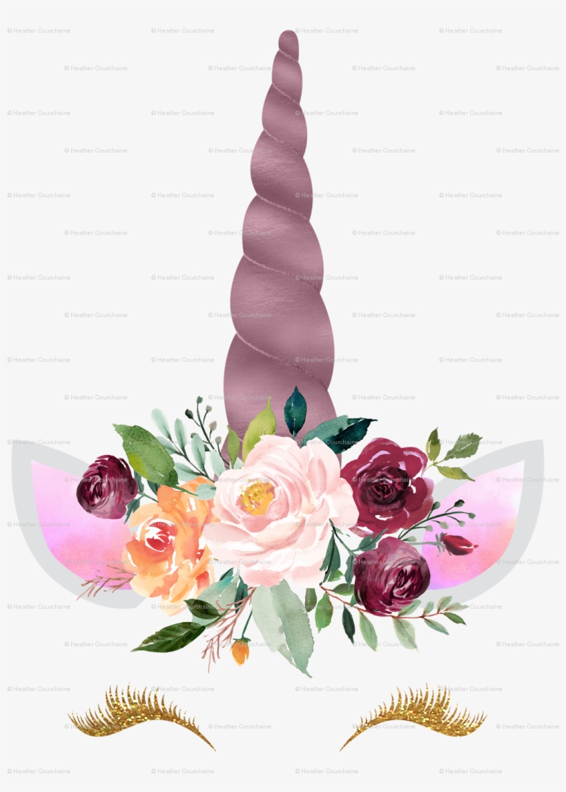 Watercolor Unicorn Clipart Transparent Background
