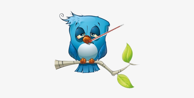 Sick Twitter Bird Virus “ - Sick Bird Png, transparent png #102167
