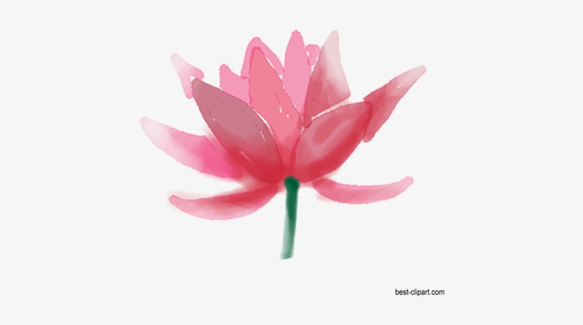 Watercolor Lotus Free Clip Art - Watercolor Painting, transparent png #102193