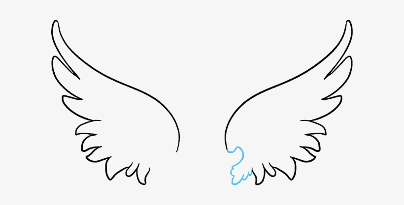 How To Draw Angel Wings In A Few Easy Steps - Drawing, transparent png #102716