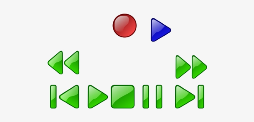 Free Vector Vcr Dvd Player Buttons Clip Art - Media Player Buttons, transparent png #102828