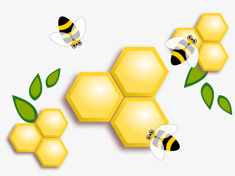 Honey Bee Illustration Png - Honey Bee Logo Png, transparent png #102895