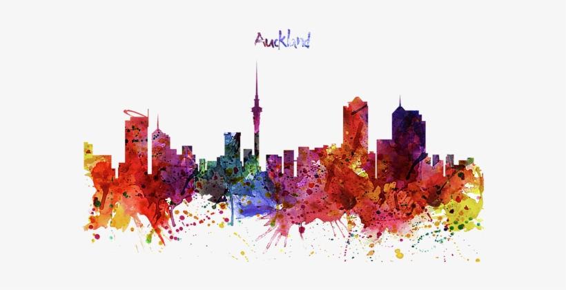 Bleed Area May Not Be Visible - Auckland Skyline Black And White, transparent png #103047