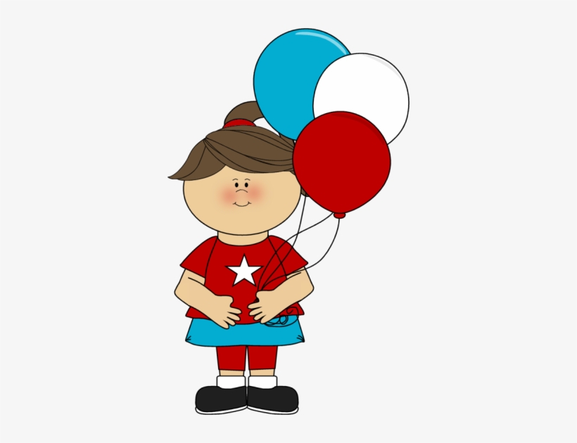 Th Clip Art Image Girl Celebrating The - Happy 4th Of July Friend, transparent png #103092