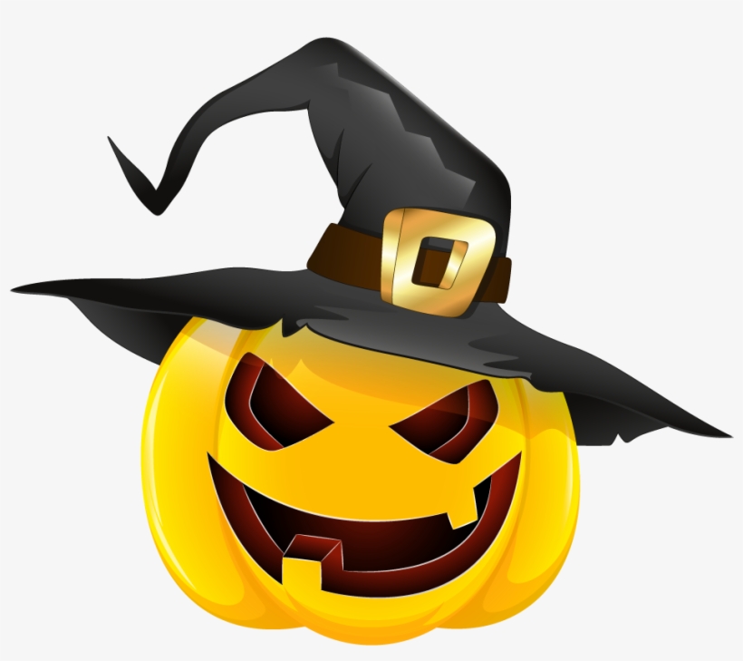 Halloween Pumpkin With Hat, transparent png #103158