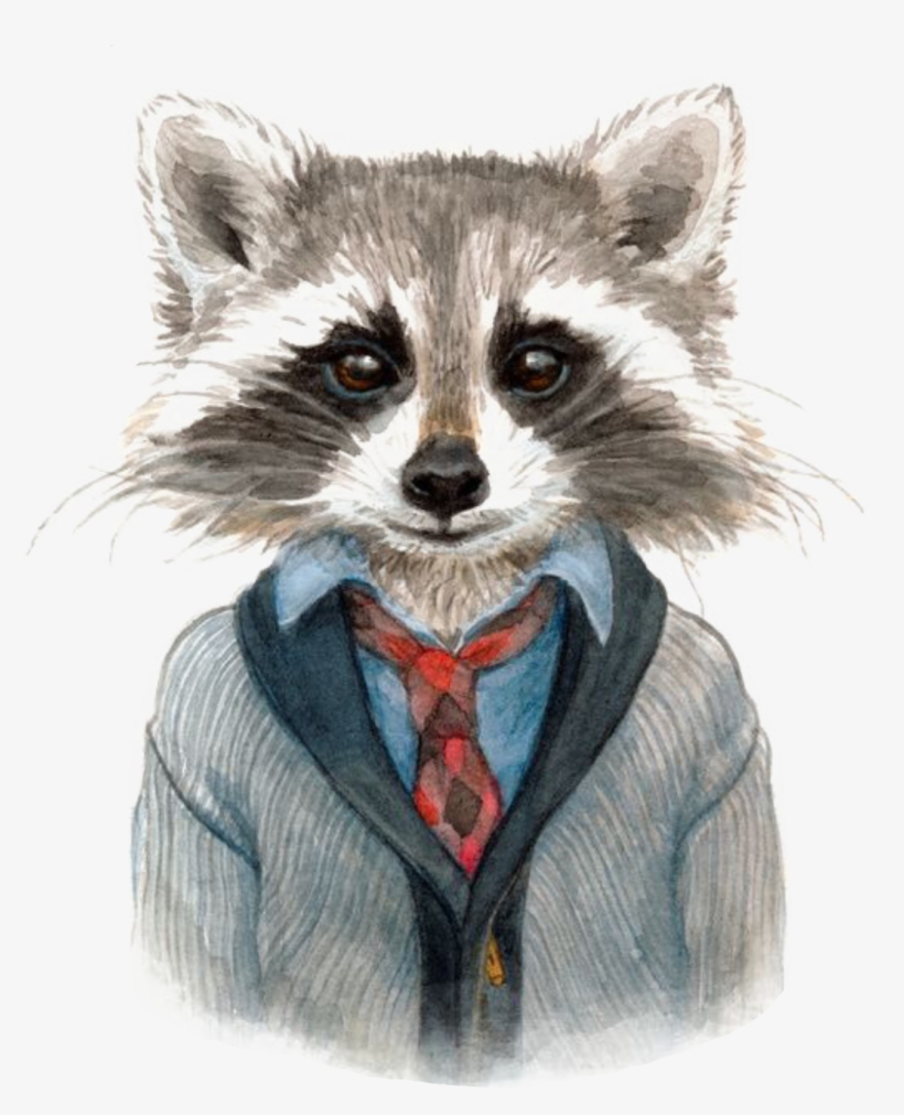 Illustration Watercolor Painting Watercolour - Raccoon Art, transparent png #103181