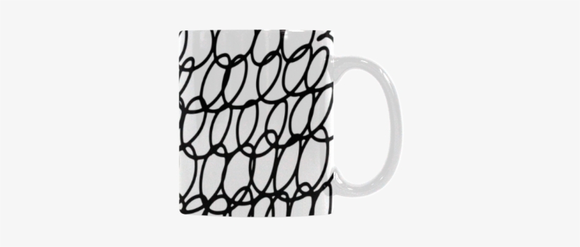 Doodle Circles White Mug - Mug, transparent png #103313