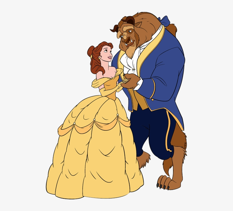 Belle And The Beast Clip Art - Belle And The Beast Png, transparent png #103358