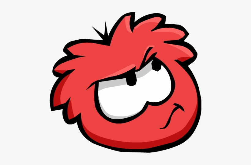 Red Puffle Thinking - Club Penguin Thinking Emoji, transparent png #103577