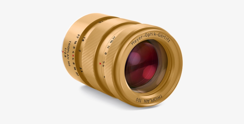 Trioplan Horizontal Gold-600x520 - Meyer Optik Lenses, transparent png #103899