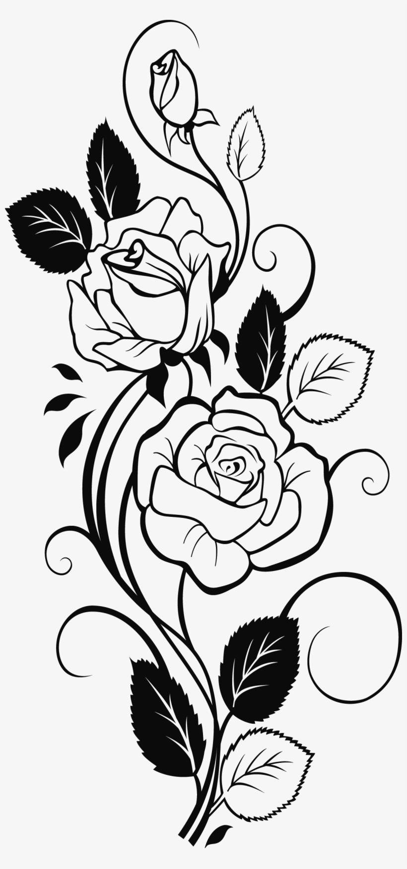 0 Cc6b5 917fb53d Orig - Design Flower Rose Drawing, transparent png #104263
