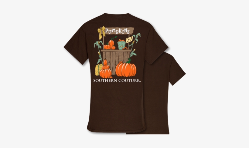 Sale Southern Couture Preppy Pumpkin Stand Fall T-shirt - Preppy Fall T Shirts, transparent png #104546
