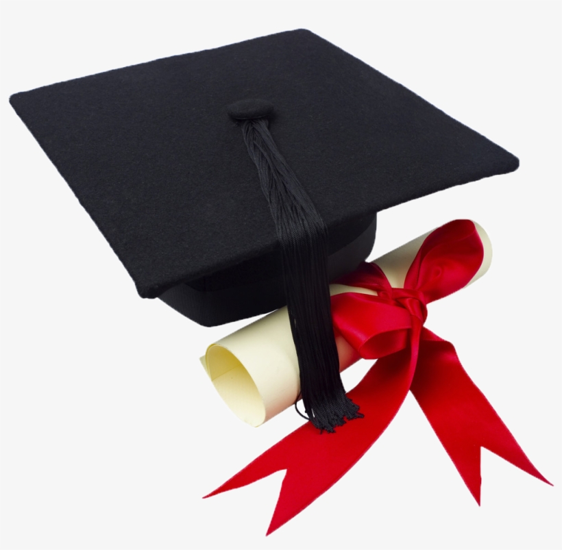 October - Graduation Cap With Certificate, transparent png #104569