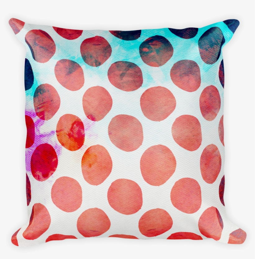 Boho Watercolor Dot Throw Pillow Cover - Patternpanda Girly Watercolor Polkadot Iphone Phone, transparent png #104619