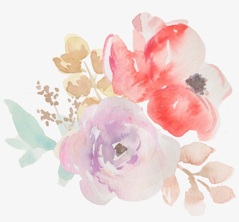 Details Amyd - Watercolor Floral Background Iphone, transparent png #104879