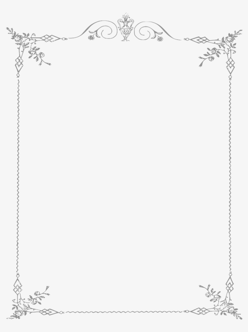 White Border Frame Png Clipart - Page Border Black And White, transparent png #104987