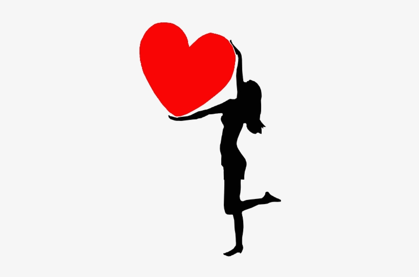 Female Love Heart - Transparent Background Love Png, transparent png #105048