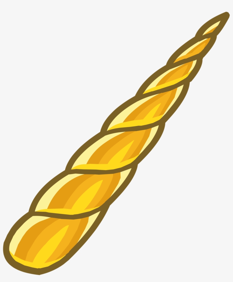 Golden Unicorn Horn - Transparent Background Unicorn Horn Clipart, transparent png #105097