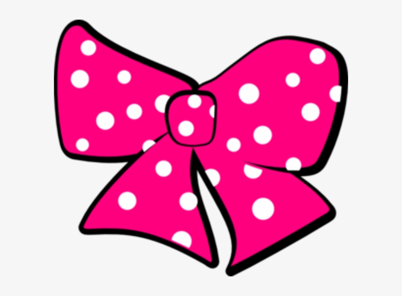 Minnie Mouse Head Minnie Mouse Bow Md Free Images At - Pink Polka Dot Bow Clipart, transparent png #105325