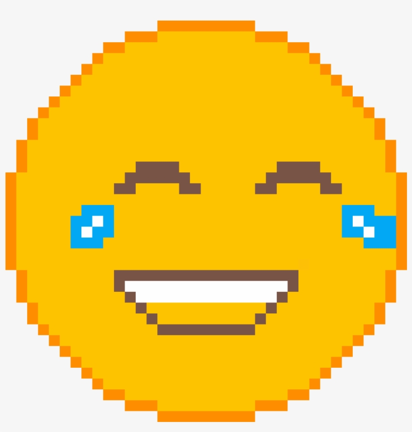 Crying-laughing Emoji - Pixel Art Deadpool Logo, transparent png #105844