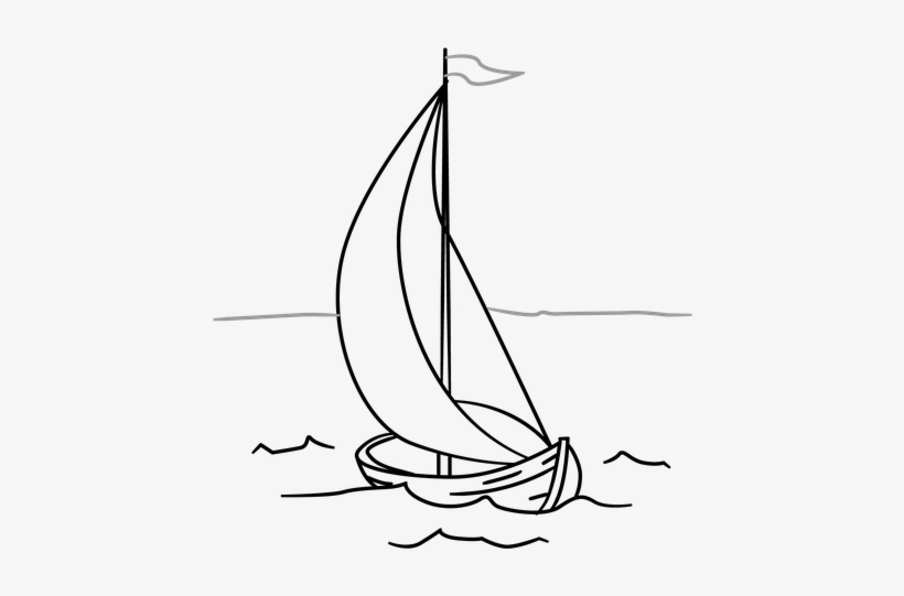 Small Boat Drawing - Drawing, transparent png #105996