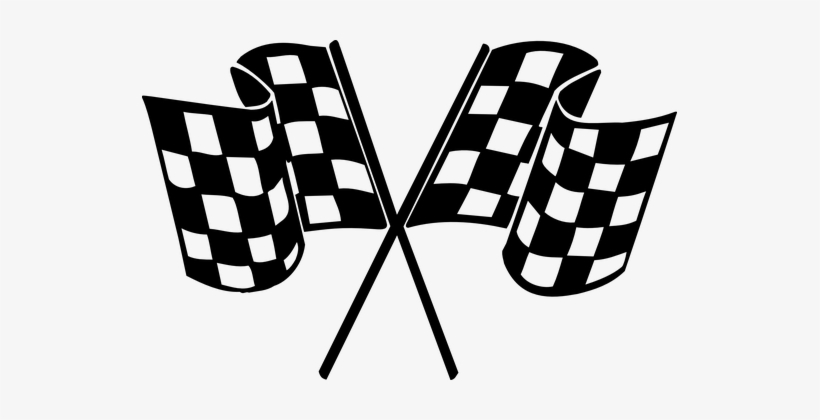 Checkered Flags Finish Line Finish Flags N - Racing Flag Svg, transparent png #106226
