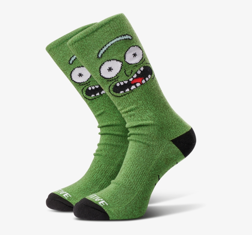 Pickle Rick Crew Sock - Rick And Morty Primitive, transparent png #106498