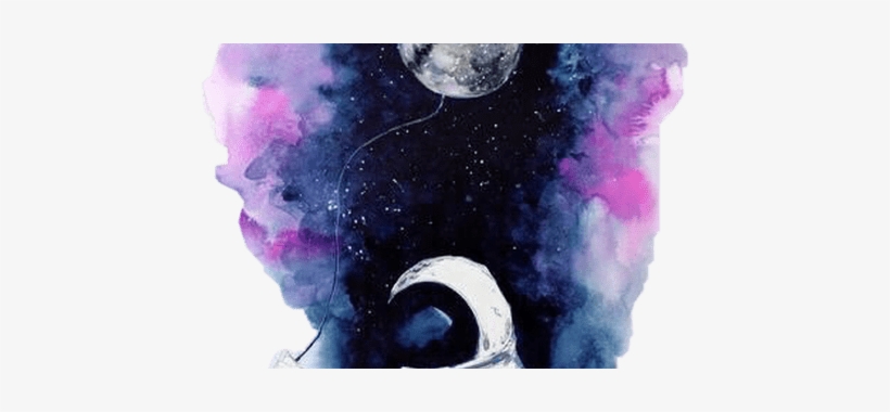 Collection Of Free Drawing Spaces Galaxy Download On - Watercolor Astronaut, transparent png #106725