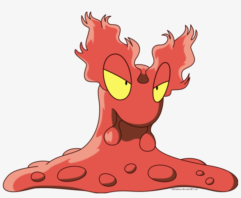 207kib, 1016x787, Slugma - Slugma Whos That Pokemon, transparent png #107095