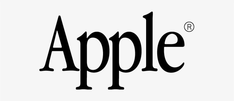 Free Vector Apple Logo2 - Apple Text Logo, transparent png #107277