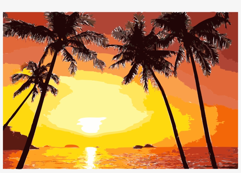 This Free Icons Png Design Of Tropical Sunset, transparent png #107490