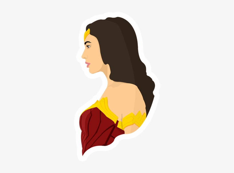 Wonder Woman Sticker - Drawing, transparent png #107875